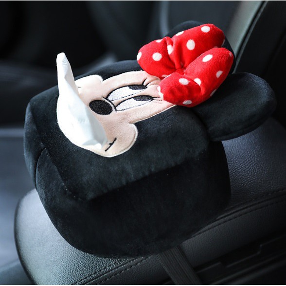 SARUNG Tempat Tisu Tissue Mobil MICKEY MINNIE PIGGY gantung belakang Jok dan Armbox