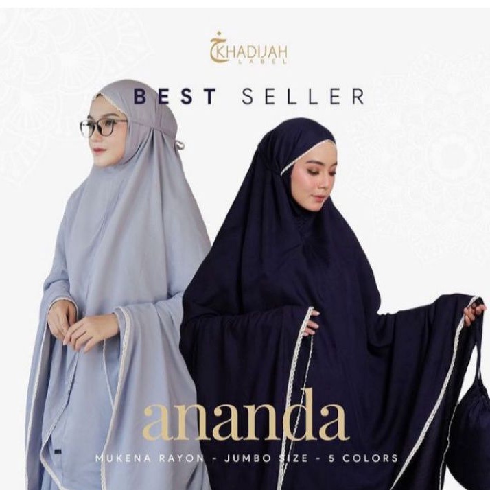 Mukena Rayon Ananda super jumbo - Khadijah Label
