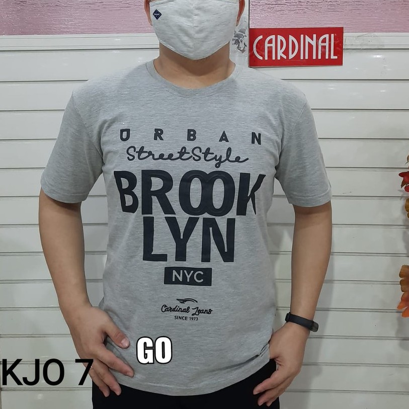 gof KJO CARDINAL JEANS KAOS T-Shirt Cowok Baju Reguler Slimfit Cowok Lengan Pendek Bermotif