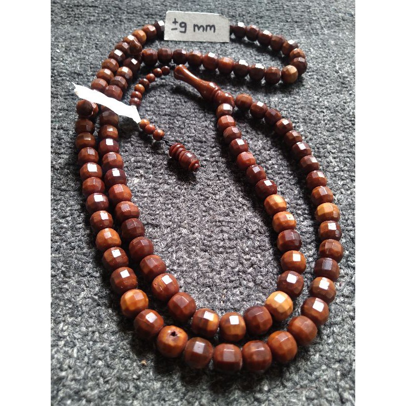 tasbih kokka motif cuting 99 butir ± 9 mm ( 9mm )