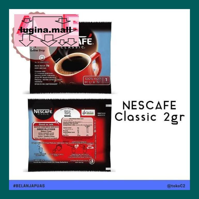 

Koptlu50G Nescafe Classic 2 Gr Lampung Lud5Sc