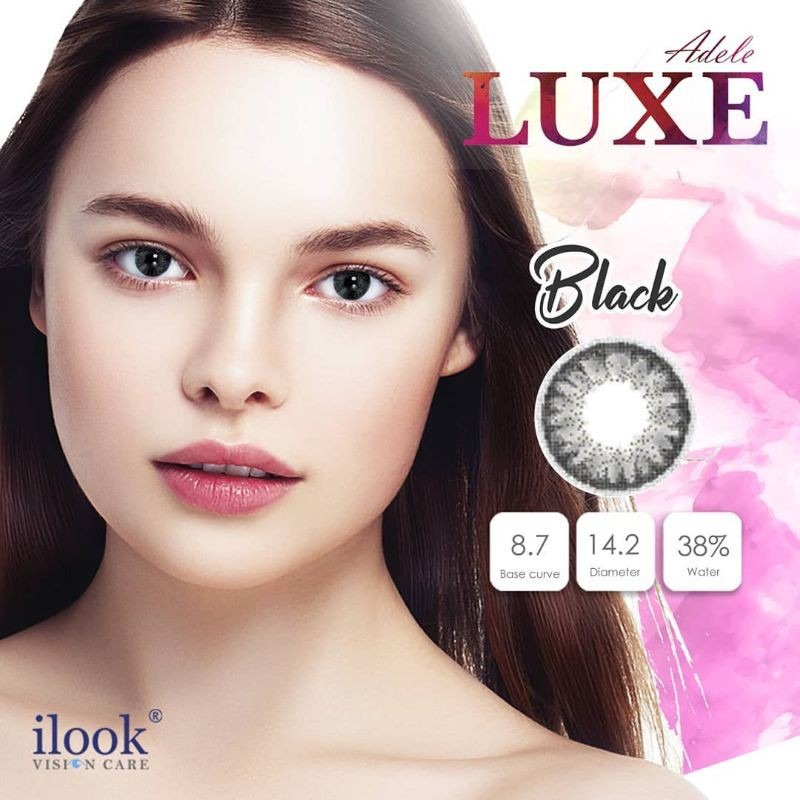 SOFTLENS LUXE ADELE BLACK,BROWN, GREY 14.2MM MINUS (-0.50 S/D -6.00)