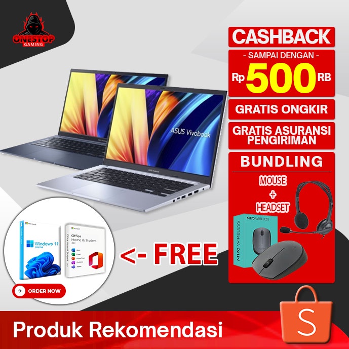 Jual Asus Vivobook A Za I P Gb Gb Ssd Fhd Ips Bnib Garansi Resmi Shopee Indonesia