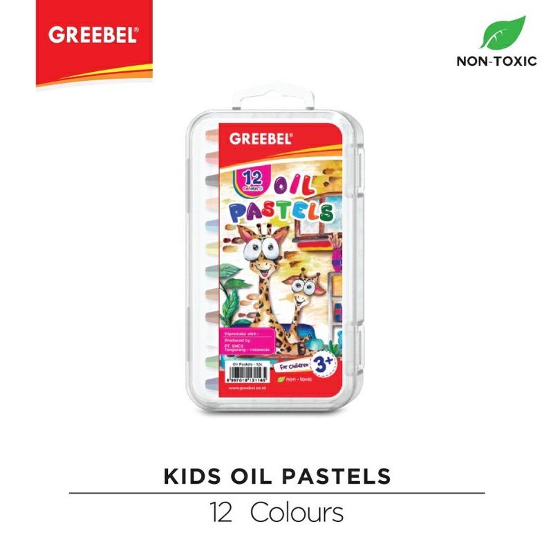 

Crayon Oil Pastel Greebel 12Warna/ Krayon Greebel Non Toxic