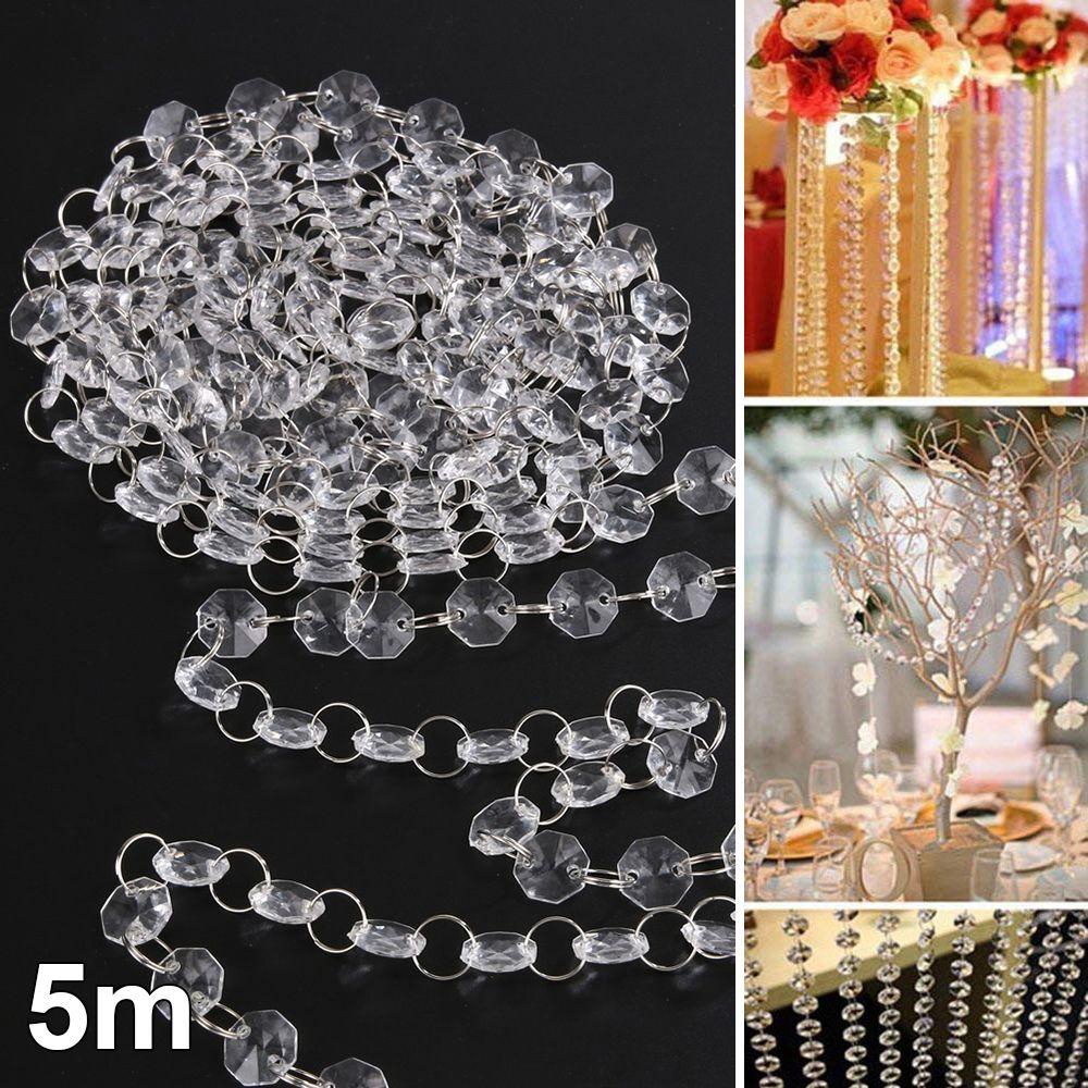 NICKOLAS1 Crystal Bead Garland Dekorasi Pernikahan Akrilik DIY Halus