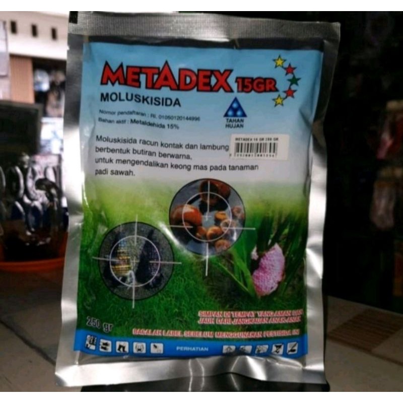 Racun keong dan siput Metadex 15 Gr kemasan 250 gram