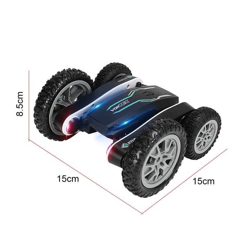 Mainan Mobil Remote Control Stunt Car LED 360 Degree Flip 4WD Recharge