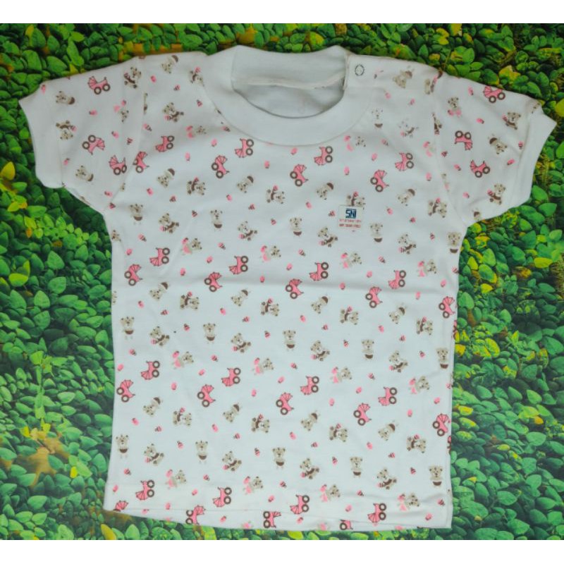 Baju Bayi / Atasan Tangan Pendek Motif Kancing Samping