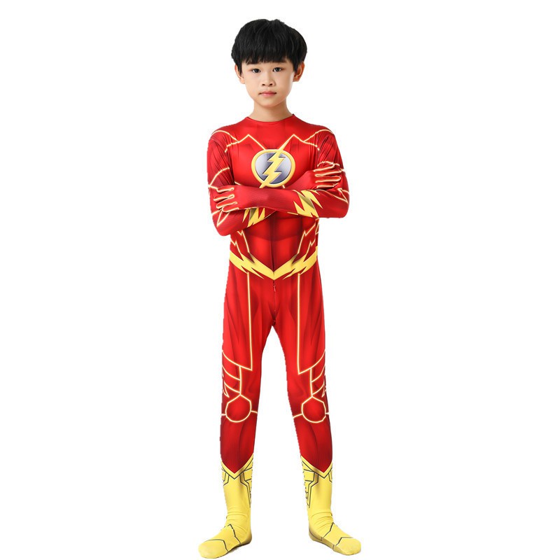 Avengers superhero pakaian anak anak anak laki-laki Zentai Flash cosplay anime kostum Celana ketat Peregangan