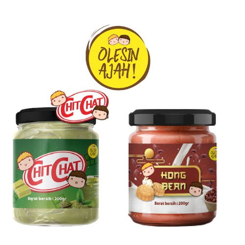 

Promo OlesinAjah Selai Chit Chat + Selai Hong Bean / Kacang Merah 200Gr