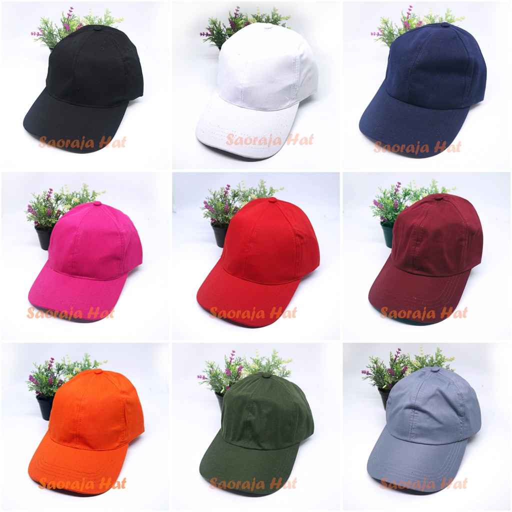 TOPI TWILL POLOS DEWASA BANYAK WARNA BAHAN TEBAL