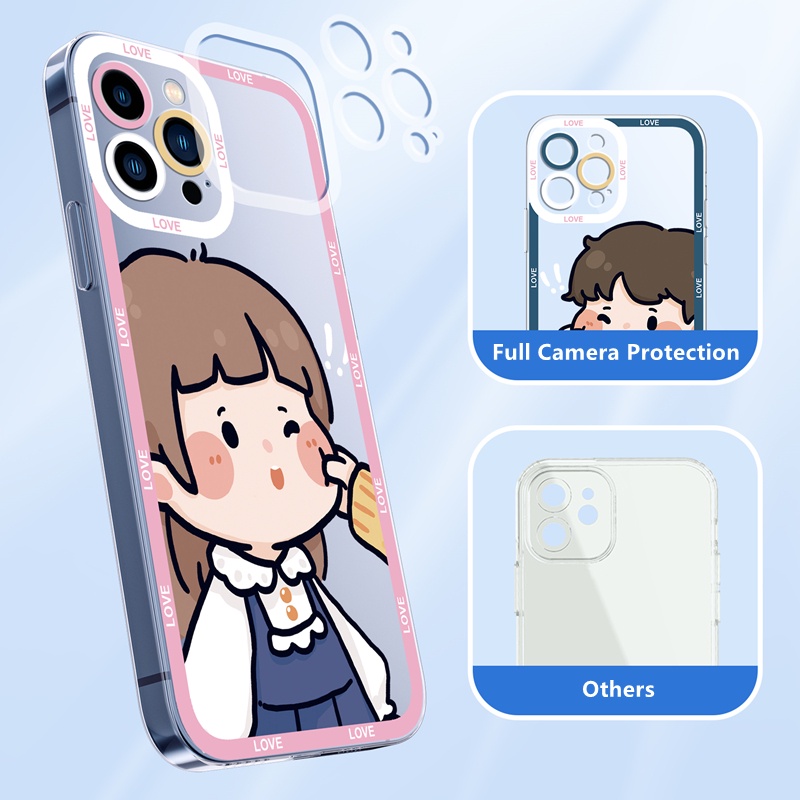 Dllencase Soft Case TPU Bening Tahan Banting Untuk iPhone 14 13 Pro Max 6 Plus 6s Plus 7 7 Plus 8 8 Plus X XS XR XS Max 11 / 12 / 13 / A2 Pro Max 24241