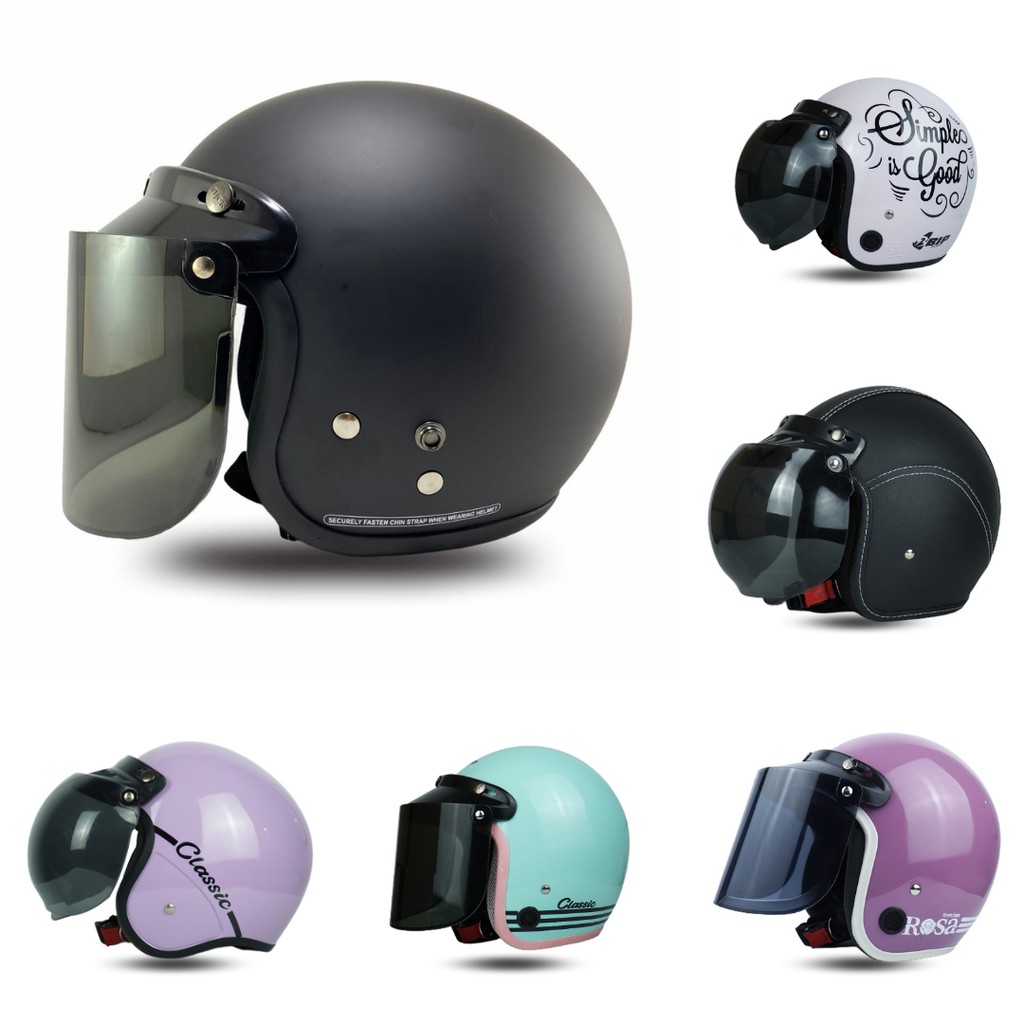 HELM BOGO DEWASA WANITA PRIA HELM RETRO SNI LINK KHUSUS