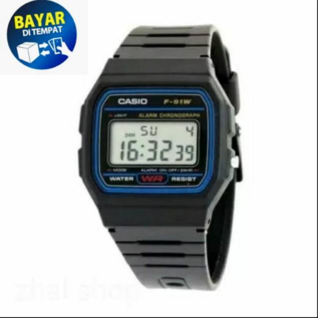 JAM TANGAN CASIO F91W DIGITAL RUBBER BEST SELLER