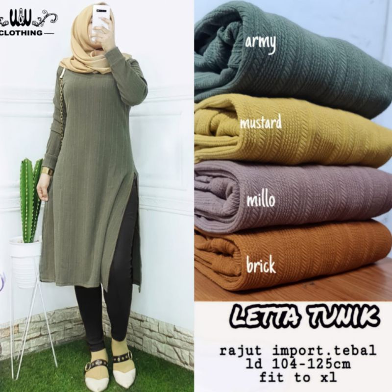 LETTA TUNIK RAJUT IMPORT - W&W