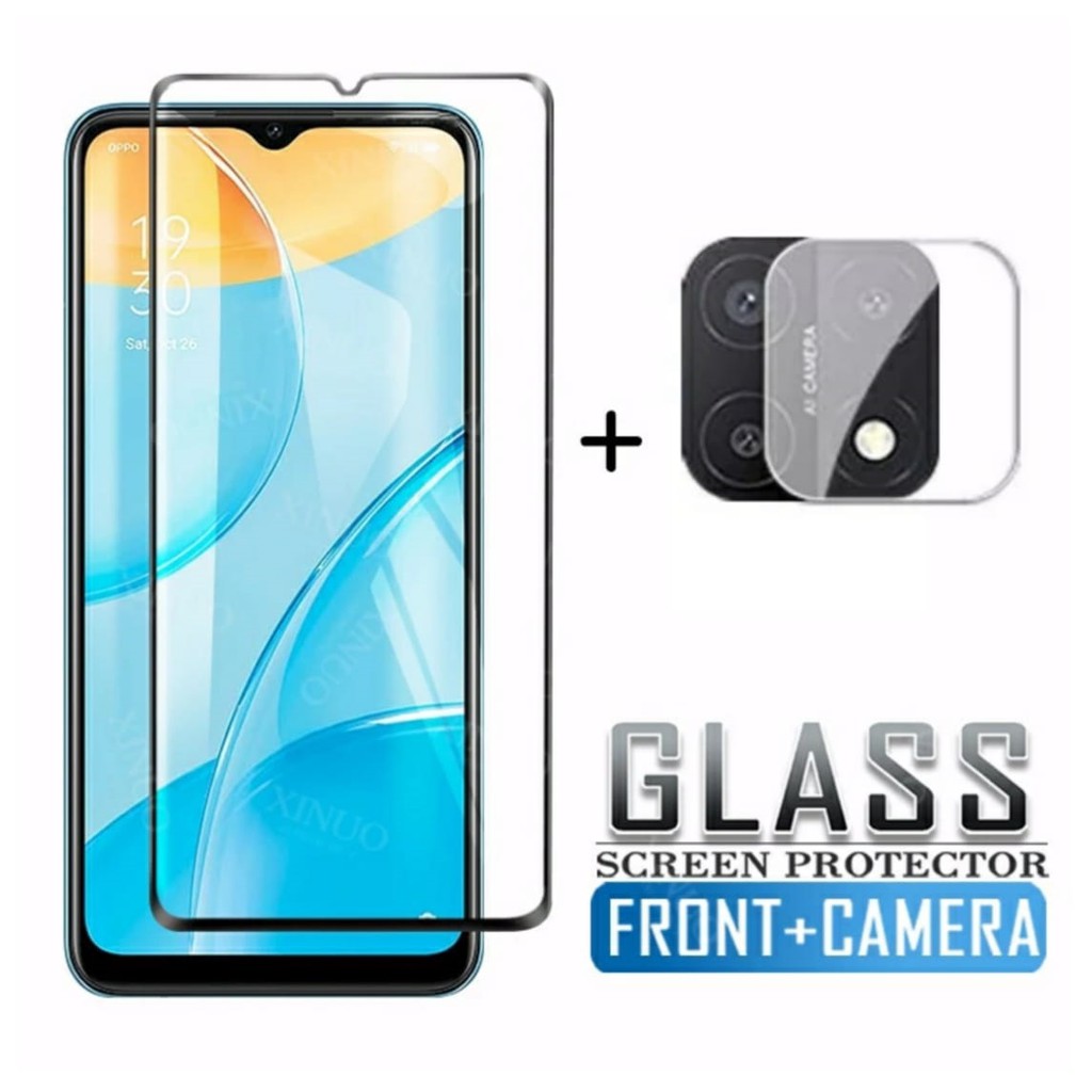Tempered Glass OPPO A15 Paket Pelindung Kamera Belakang Protector