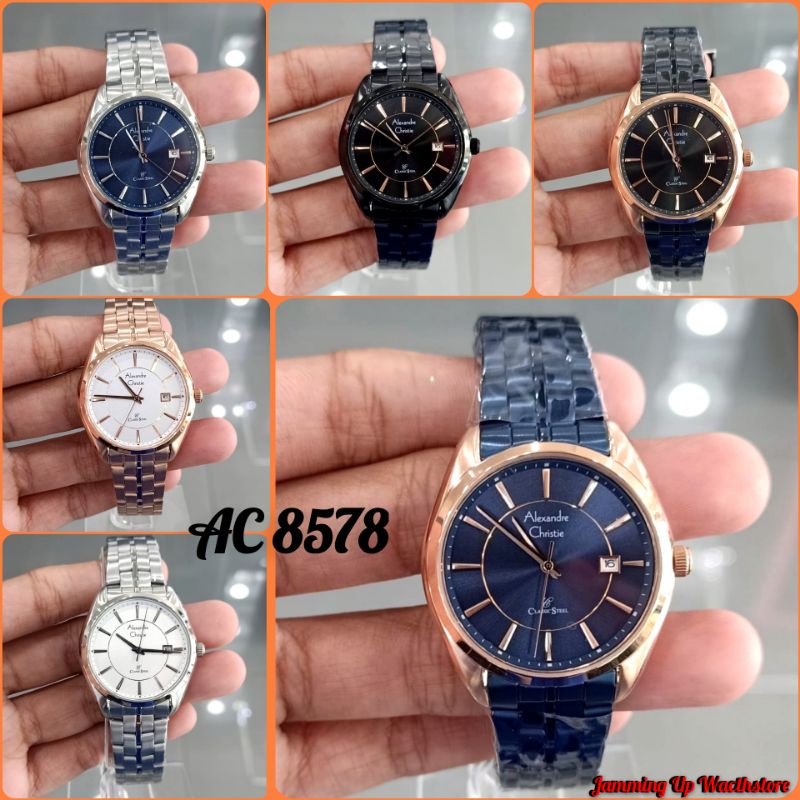 PROMO.. JAM TANGAN CEWEK ALEXANDRE CHRISTIE AC 8578 CLASSIC STEEL ORIGINAL GARANSI RESMI