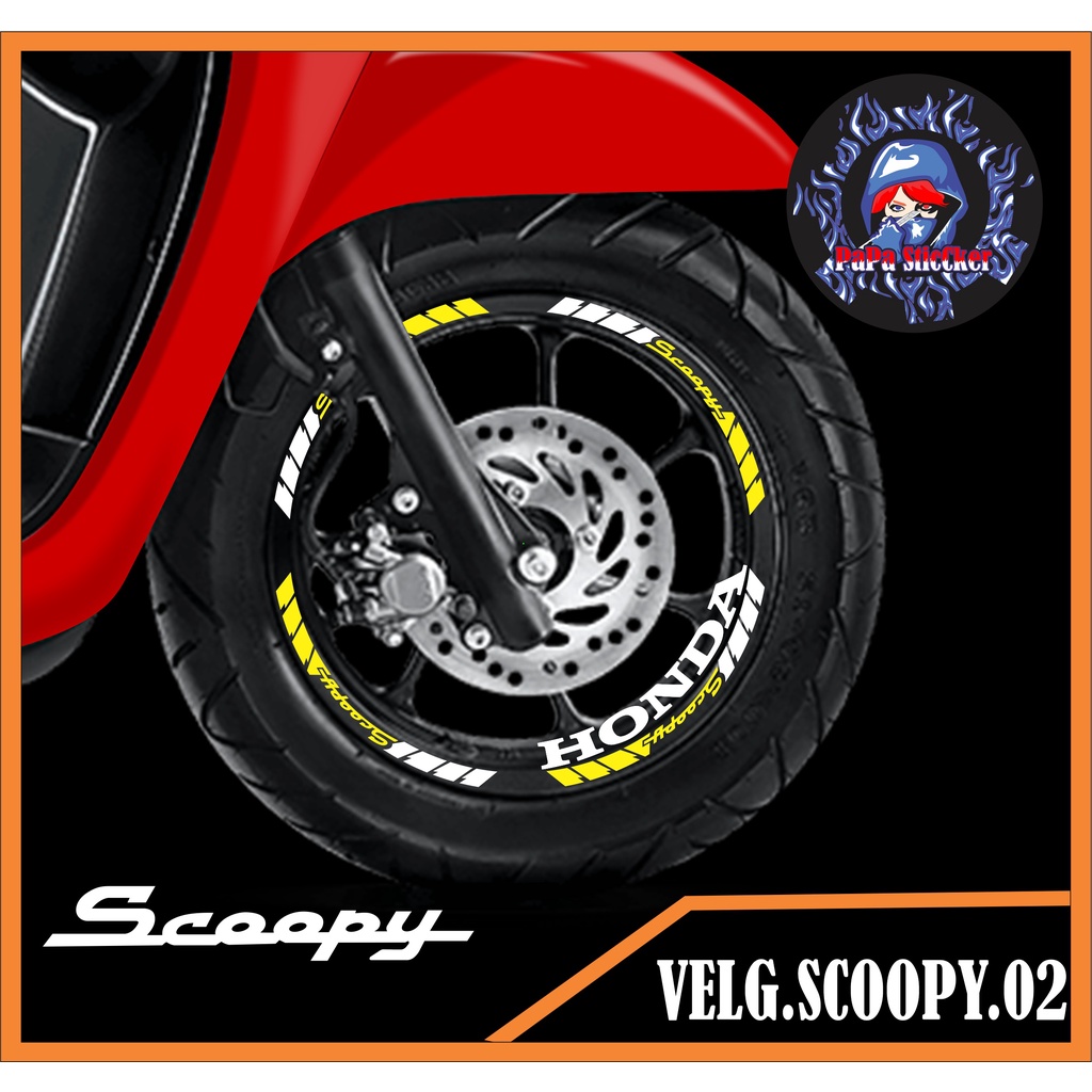 STIKER VELG SCOOPY CUTTING STICKER VELG SCOOPY CUTTING VARIASI HONDA SCOOPY LIS BAN/VELG 02