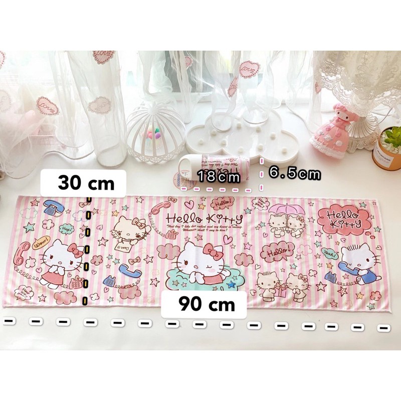 Handuk Travel Hello Kitty Melody Sanrio cool Towel Es sport