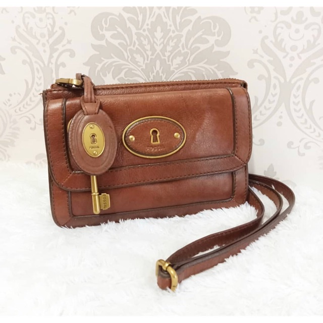 FOSSIL VRI FLAP BAGONG RUSSET BROWN