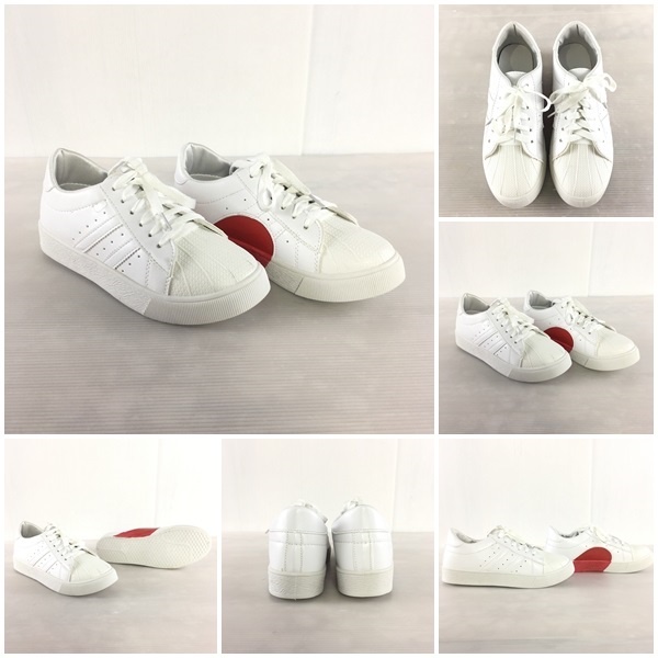 BJS763 - WHITE - Sepatu Sneakers Love Wanita Cantik SEPATU WANITA SNEAKERS SPORT OLAHRAGA MOTIF LOVE CINTA SARANGHAE BTS TALI FLAT FASHION IMPORT TERMURAH TERLARIS TERBARU BAGSTORE JAKARTA JSS763