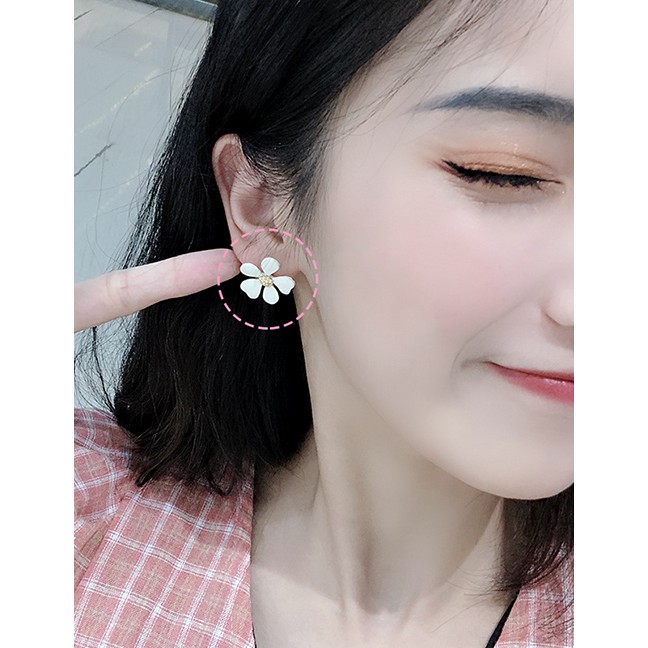 LRC Anting Tusuk Fashion Summer Flower Earrings F75330