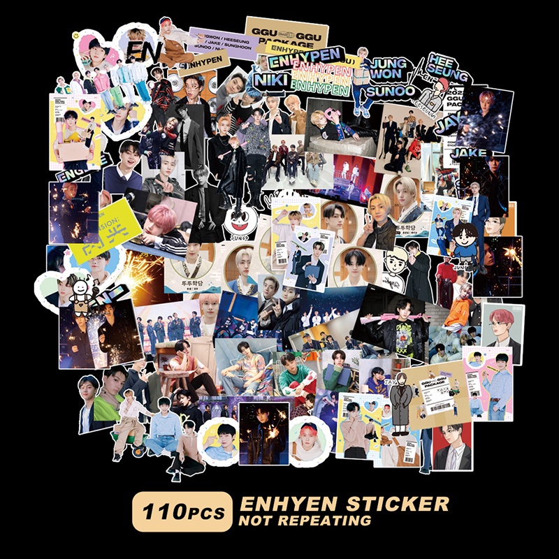 110pcs / set Stiker ENHYPEN Untuk Diary / Koper