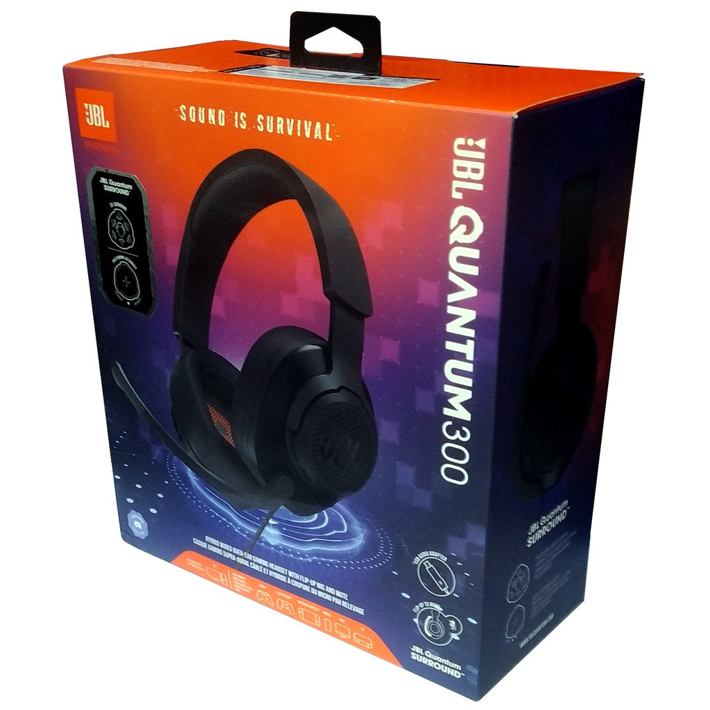 HEADPHONE GAMING JBL QUANTUM 300 MIC GAMERS Wired Over-Ear ORIGINAL