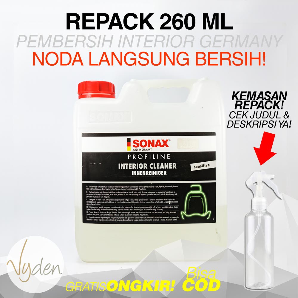 SONAX Profiline Interior Cleaner 260ml Spray Konsentrat Pembersih Interior Mobil Plastik Kulit Vinyl