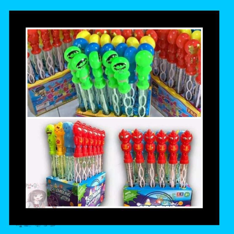 Mainan Gelembung Sabun Balon Tiup Buble Stik Karakter