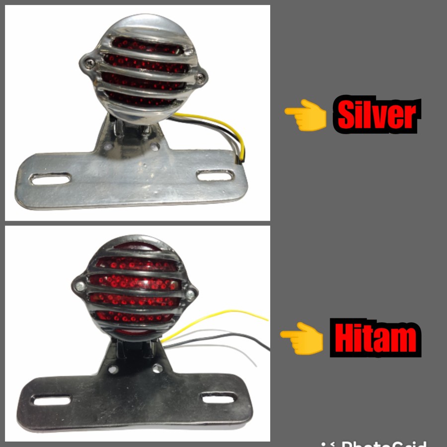 Lampu stop bulat japstyle grill tralis stoplamp custom