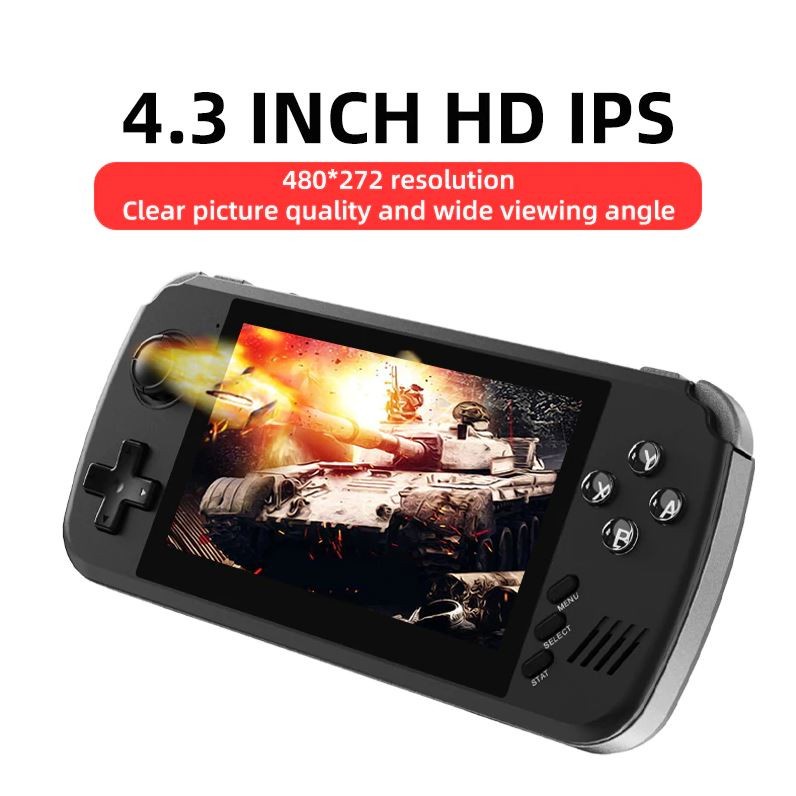 POWKIDDY X39 Pro Retro Handheld Video Game Console 4.3 Inch IPS Screen