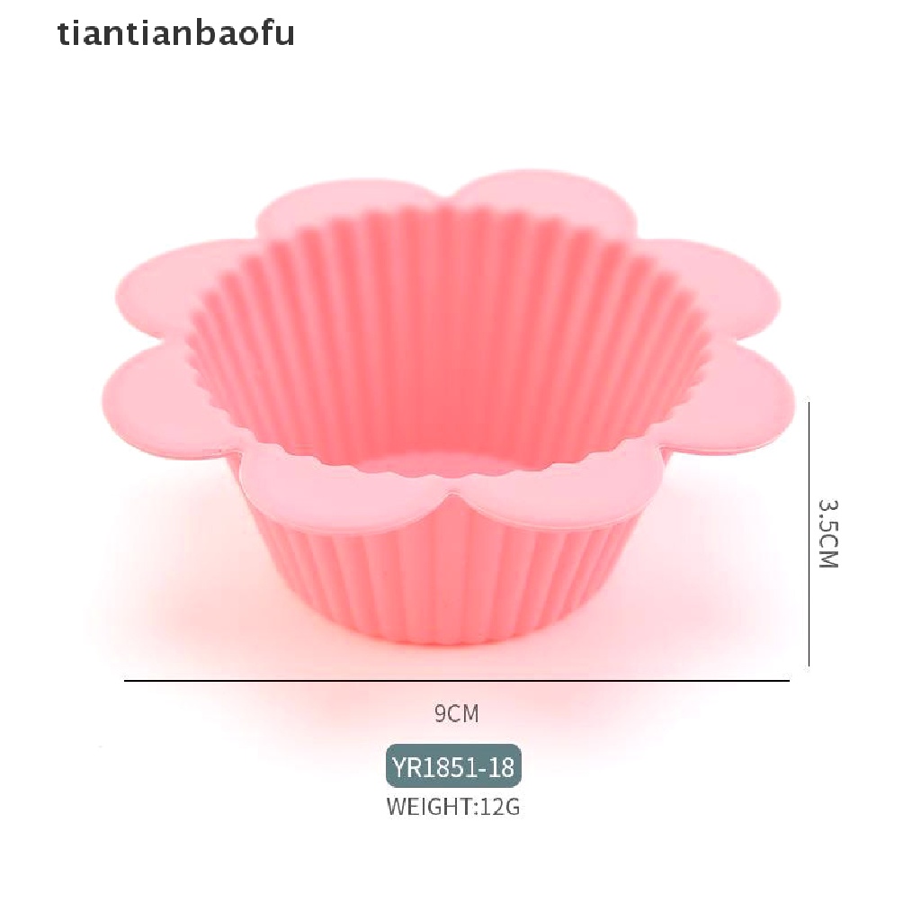 5 Pcs Cetakan Cupcake Muffin Pudding Jelly Bentuk Bunga Matahari Bahan Silikon