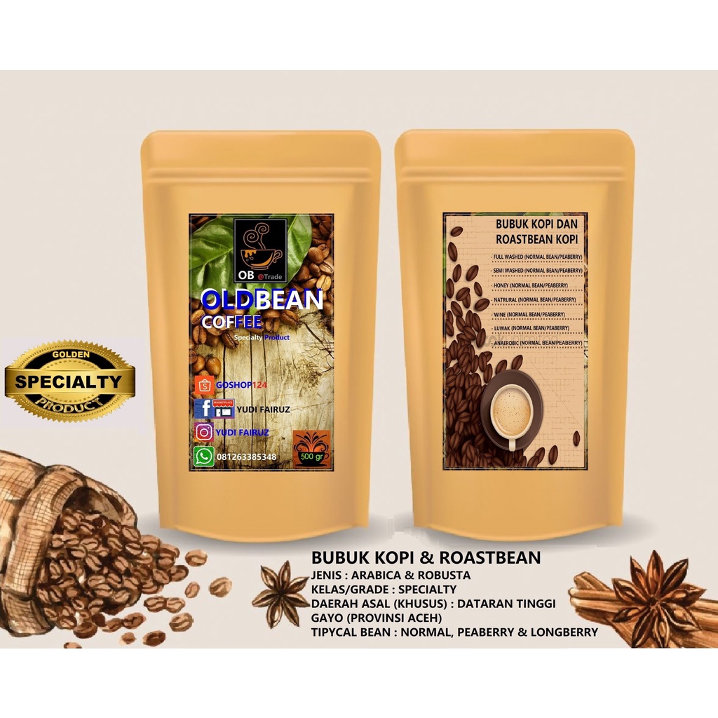 

BUBUK KOPI & ROASTED BEAN KOPI LUWAK ORIGINAL ALAMI 500 GRAM