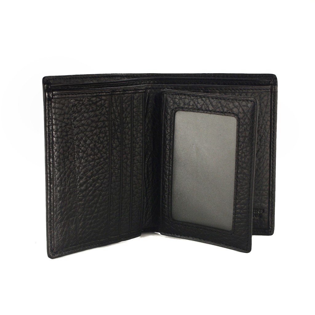 TOKOKOE - Dompet Pria model Berdiri bahan Kulit Premium Dompet Lipat - David Jones 50-05 Black