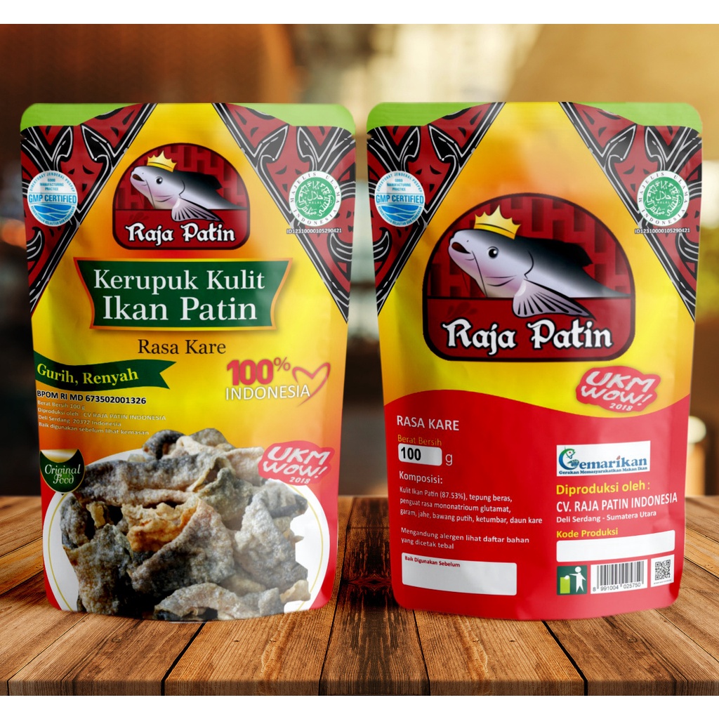 

kerupuk kulit ikan patin-kare 100gr raja patin