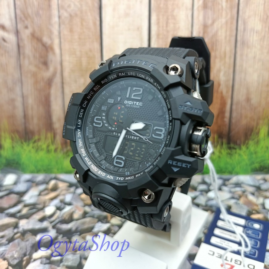 DIGITEC Analog Original Jam Tangan Pria Karet Hitam DIGITEC Original