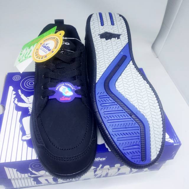 SEPATU SEKOLAH HITAM SEPATU LOGGO OBRAL GILAA