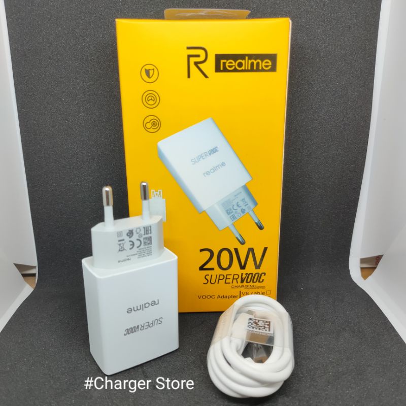 Charger Realme ORIGINAL VOOC Fast Charging 20W 4A Micro USB Realme K1 X U1 C1 C2 C3 C11 C12 C15