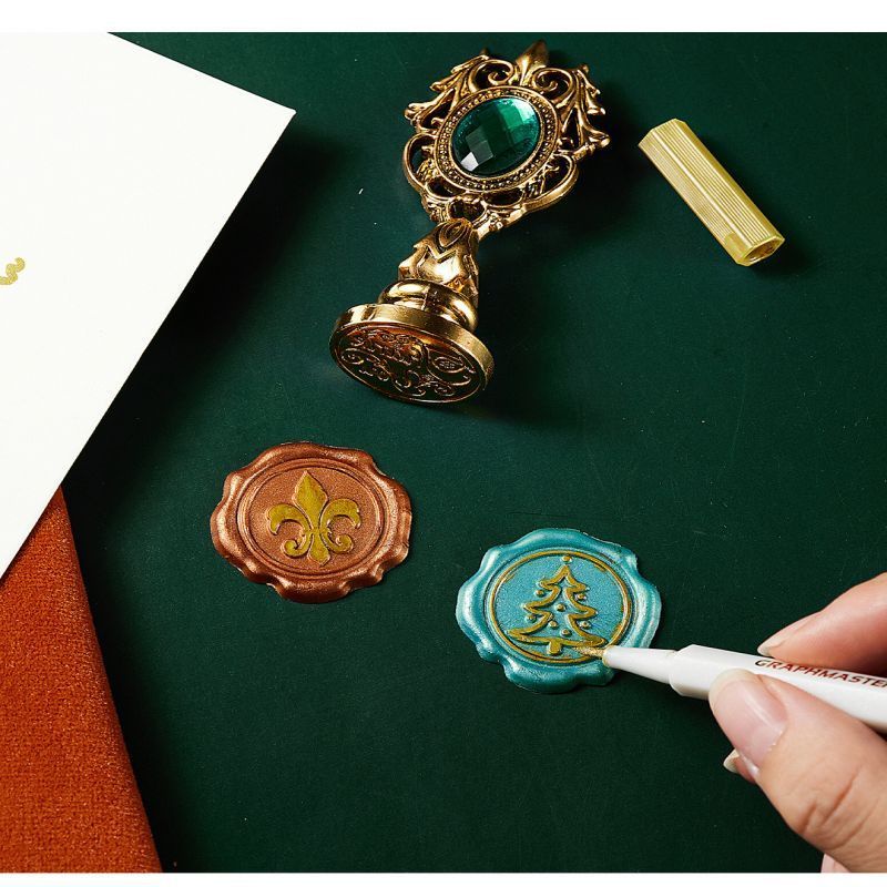 Retro Seal Wax Set/Stempel Lilin Set/Sealing Wax Stamp Kit/Stamps Wax Seal Detachable Stamp Spoon