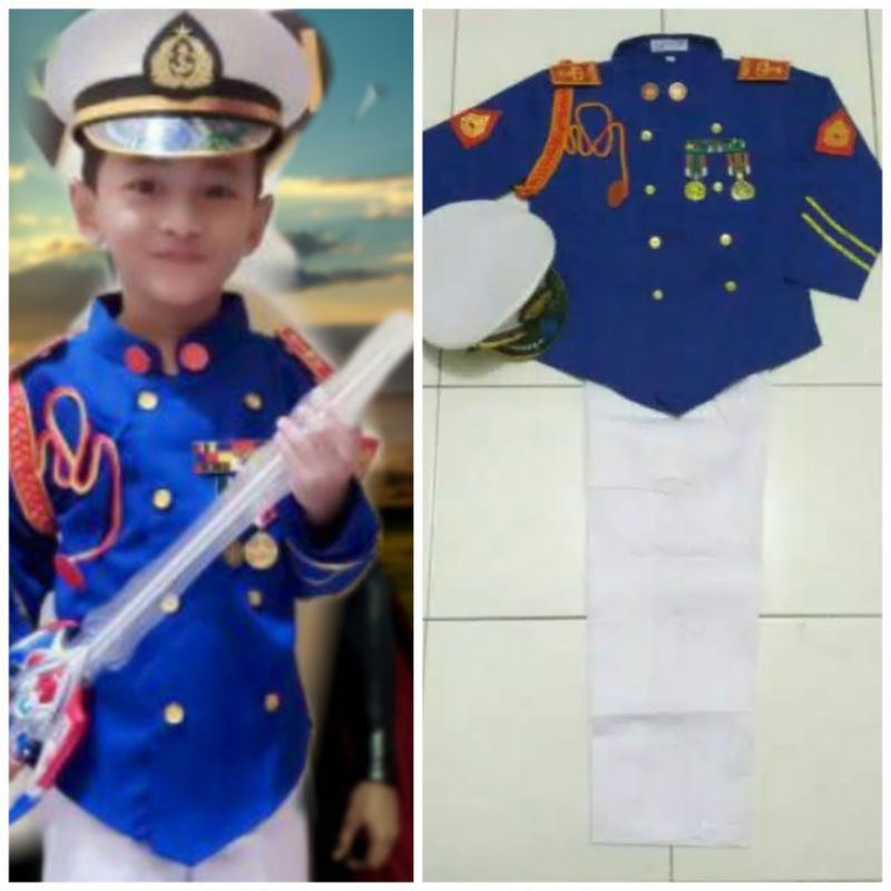 BAJU AKADEMI MILITER  ANAK BAJU AKMIL PUTRA /BAJU KARNAVAL AKMIL Baju seragam kostum anak karnaval Profesi AKABRI/ Akmil Putra