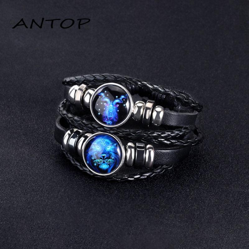 Gelang Tangan Luminous Motif Zodiak Untuk Pria / Wanita