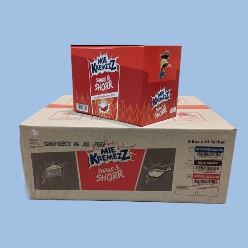 

Mie Kremezz Shake & Shorr 1 dus - 6 Box x 24 pcs