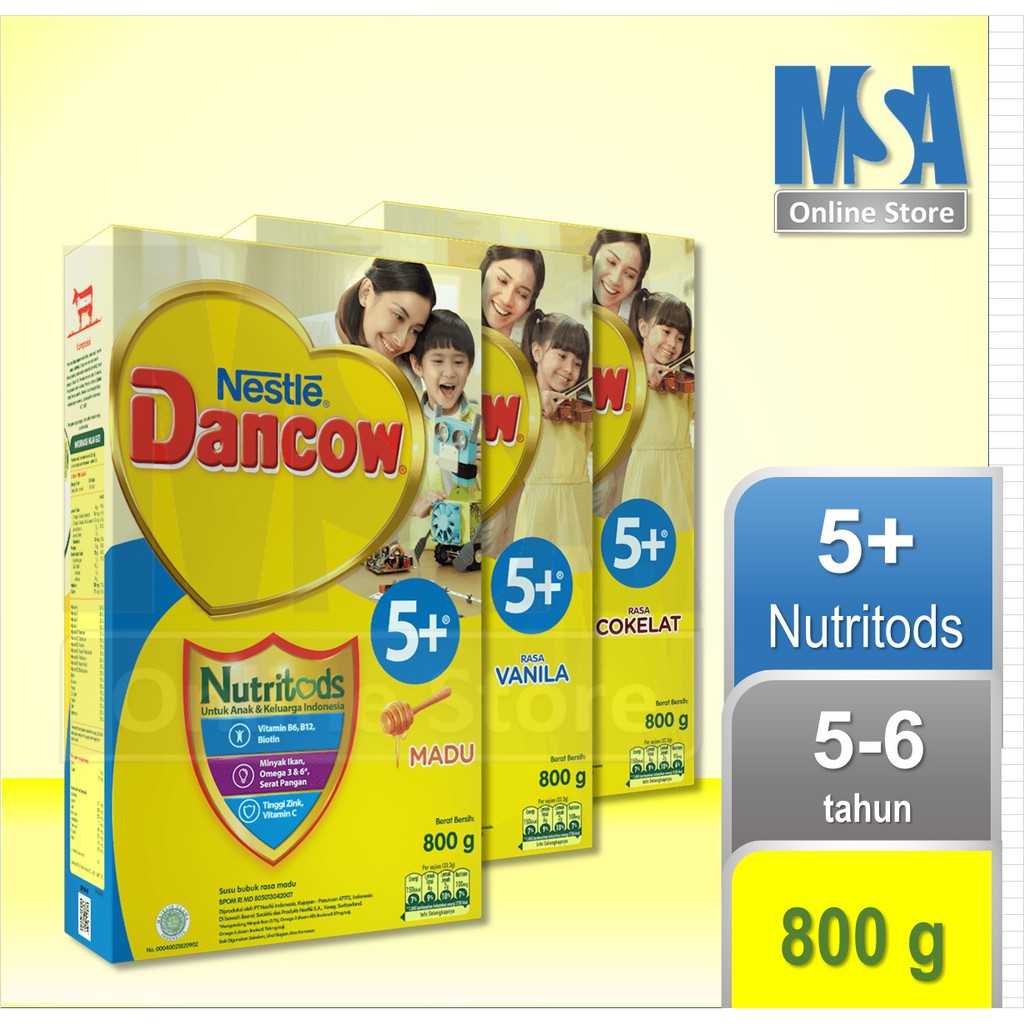 

DANCOW 5+ Nutritods - VANILA / COKELAT / MADU 800g