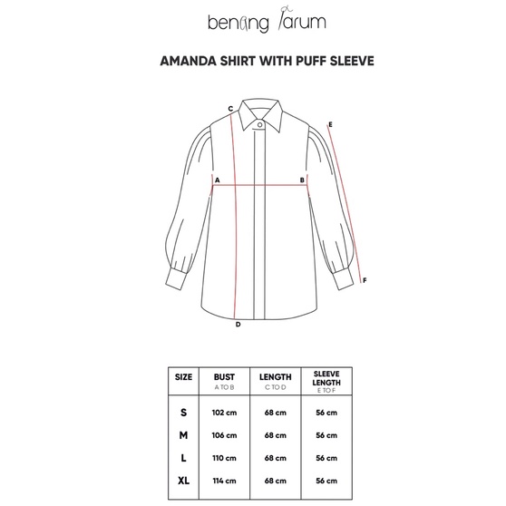 AMANDA SHIRT WITH PUFF SLEEVE - BENANG JARUM