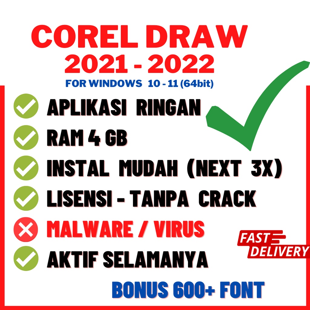 Corel Draw 2022 - 2021 Full Version Lifetime, Simpel, Instal Mudah + Bonus