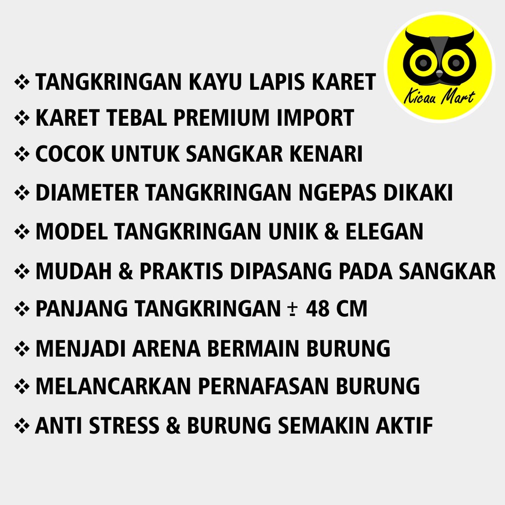 TANGKRINGAN SETAN TANGSET VIRAL KAYU HITAM KARET UNTUK SANGKAR KANDANG BURUNG KENARI TKARKN