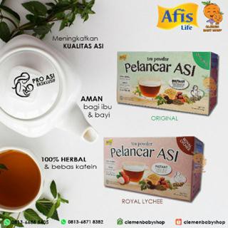 AFIS LIFE - AFIS SUSU ALMOND 200 GRAM &amp; TEA POWDER 100 GRAM / ASI BOOSTER/  DAUN KATUK / KACANG ALMOND / ALMOM / ALMONA