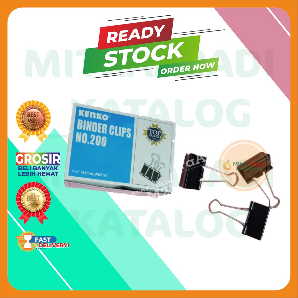 

(12 PCS) BINDER CLIP KENKO 200