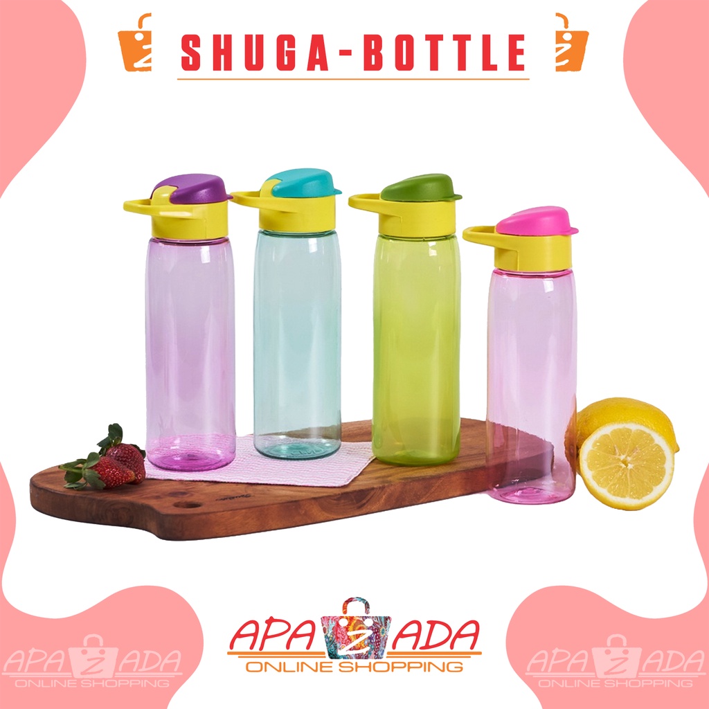 Apazada - Botol Minum New Shuga Set of 1 Pcs / Botol Shuga Set Isi 1 / Botol Plastik / Wadah Air / Tempat Penyimpanan Air Minum Murah Berkualitas Bisa Cod